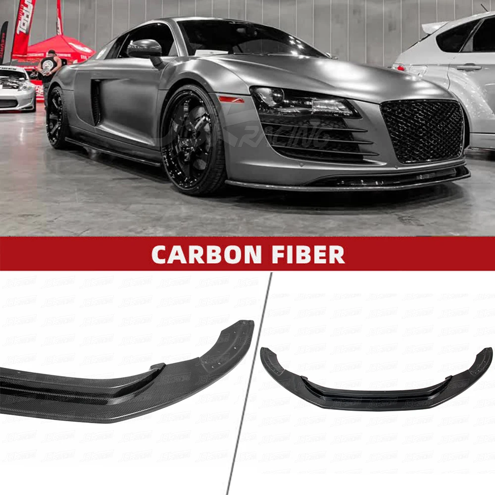 M D Style Carbon Fiber Front Lip For Audi R8 V8 V10 2008-2015 (JSKADR808055)