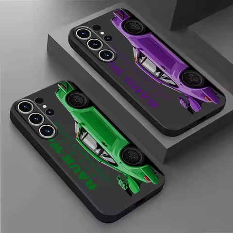 Bag TPU Soft Cover Phone Case for Samsung Galaxy S21 FE S21 5G S23 Ultra S22 Plus S20 S24 Ultra JDM Tokyo Drift Sports Car