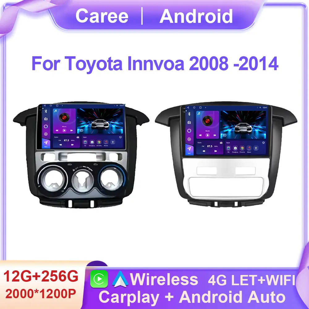 

Android 14 Car Radio Stereo For Toyota Innvoa 2008 -2014 Auto GPS Navigation Head Unit 4G WIFI BT QLED Screen Multimedia Player