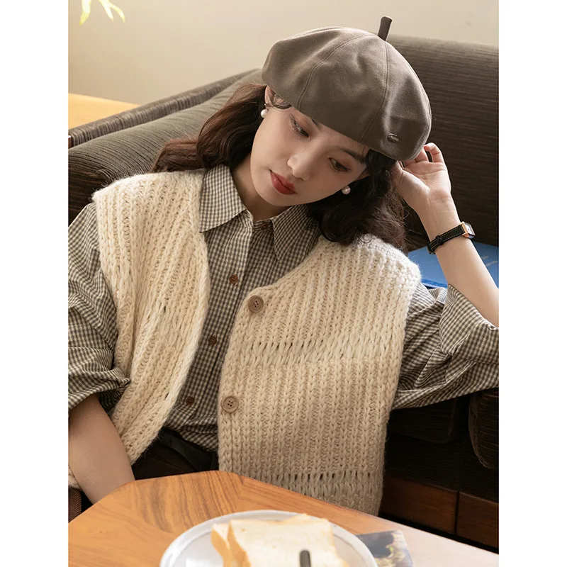 

Vests Waistcoats Thin Womens Vest Unisex Fall Fleece-Lined Embossed Irregular Cottagecore Layering Embroidery Delicate Unique OL