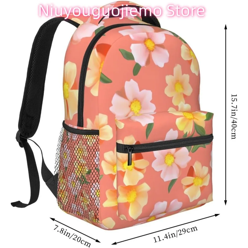 Leuke Grappige Bloem Lichtgewicht Laptop Rugzak Lichtgewicht Multifunctioneel Reizen Casual Dagrugzak Unisex College Rugzakken voor Mannen Wo