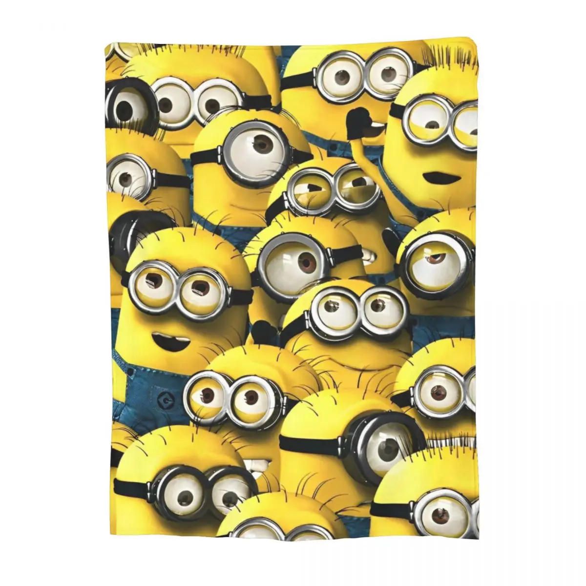 Cute Minions Fuzzy Blanket Cartoon Animation Funny Throw Blanket for Sofa Bedding Lounge 150*125cm Bedspreads