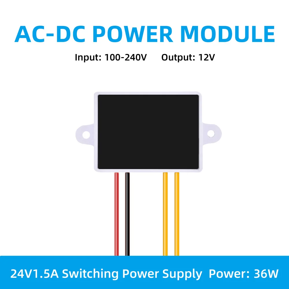 AC-DC Power Module Input 100-240V Output 220V to 12V 24V 3A 36W DC12V/3A 24V/1.5A Stable Performance High Quality Materials