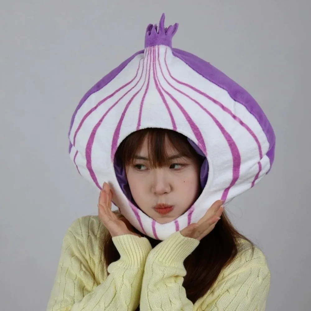 

Pumpkin Creative Fruit and Vegetable Hat Playful Thick Nutrition Month Hat Stretchy Soft Pullover Cap Photography Props