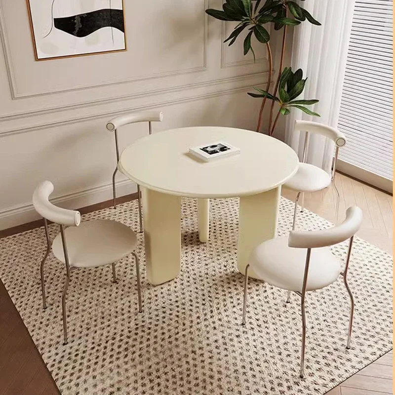 For Nordic Modern Dining Table Luxury Portable Lounge Coffee Garden Writing Dining Table Office Reception Mesa Commercial