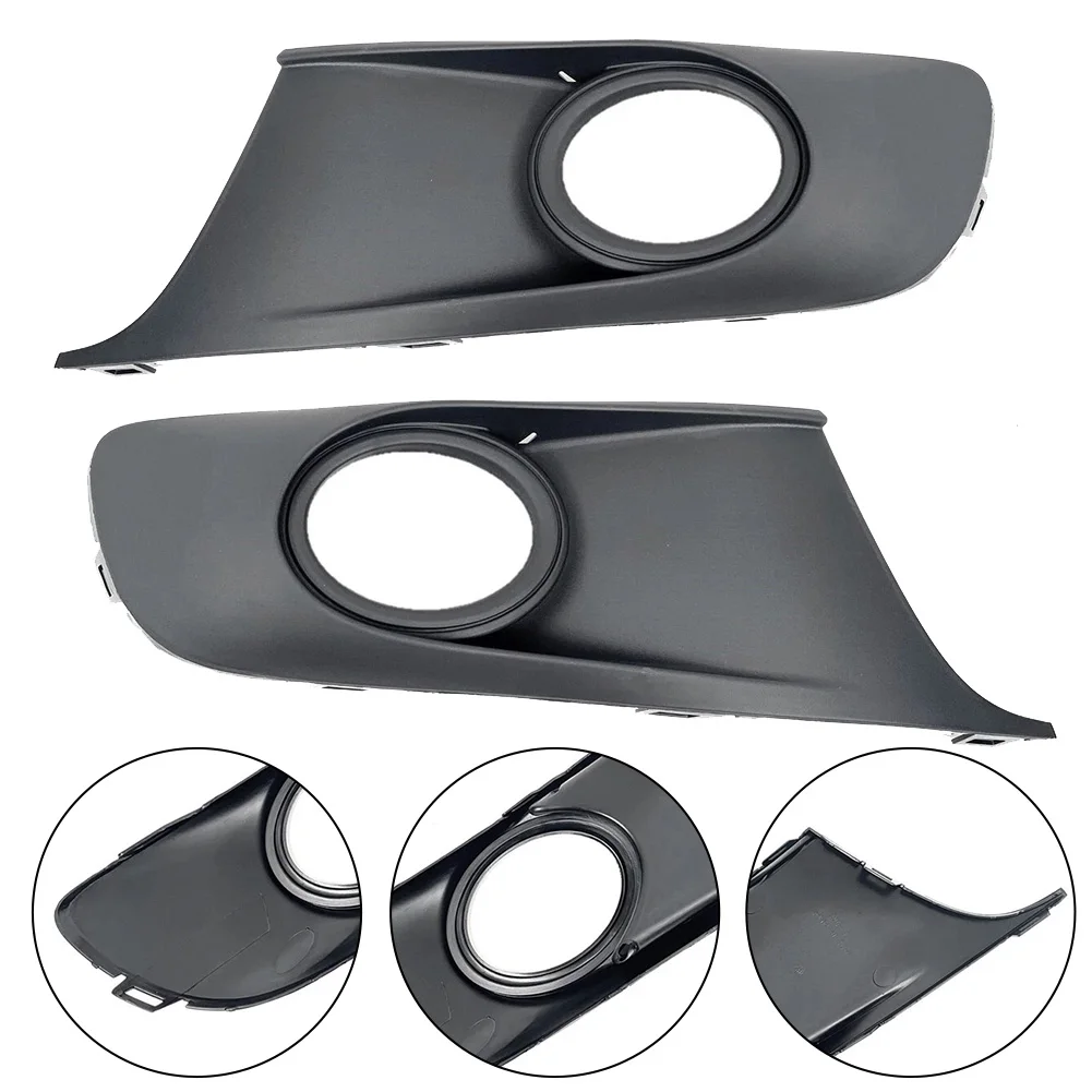 

Automotive Grille Cover Bumper ABS Plastic Cover BLACK Fog Lamp Grille Cover Stylish Appearance High Universality Fitment