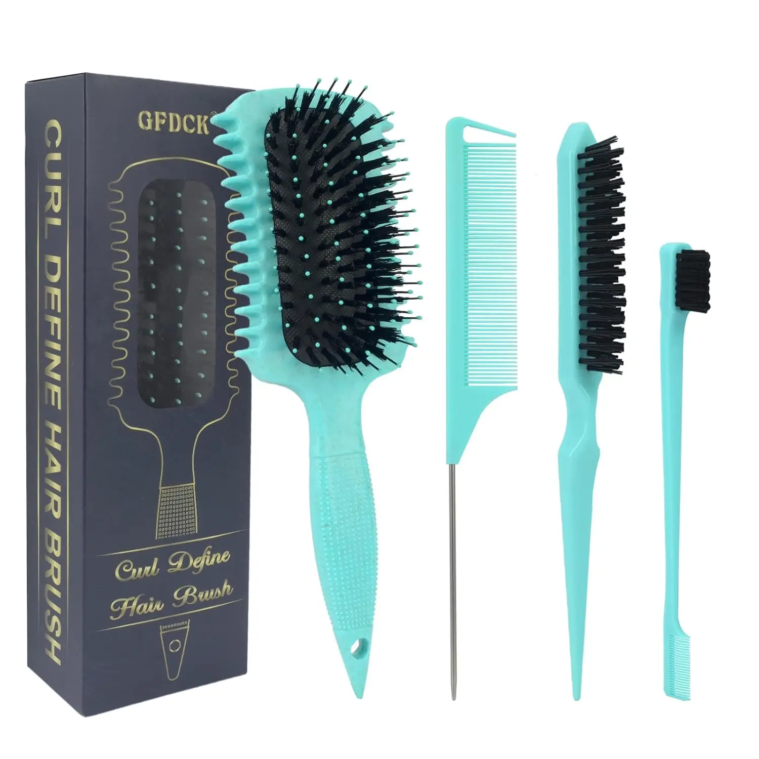 

Curl Defining Brush for Effortlessly Detangling, Shaping, and Styling All Hair Types, Reduces Frizz