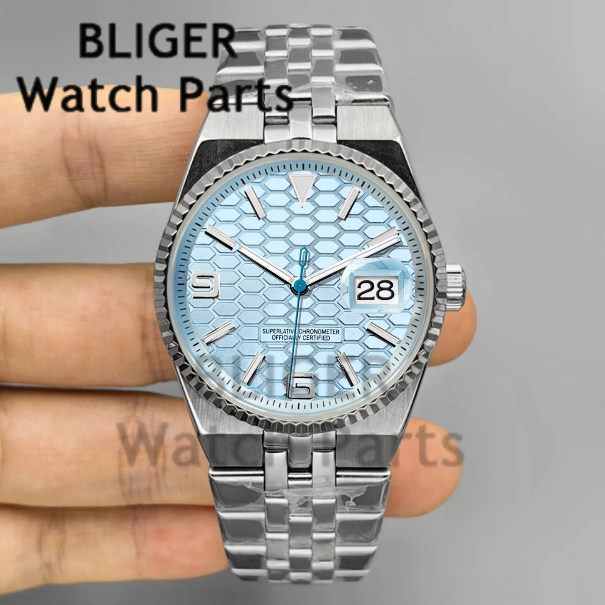 

BLIGER 36 мм 40 мм NH35 автоматические механические мужские часы стальные рифленые изогнутые безели светящиеся сапфировое стекло водонепроницаемые часы для мужчин