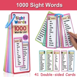 1000 mots de vue liste anglais cartes Flash éducatives construction de vocabulaire mots à haute fréquence enseignant aides pédagogiques Montessori