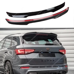 Gloss Black Maxton Style ABS Rear Spoiler Caps For Seat Cupra Ateca MK1 2018-2024 Rear Top Tali Wing Bodykits Tuning