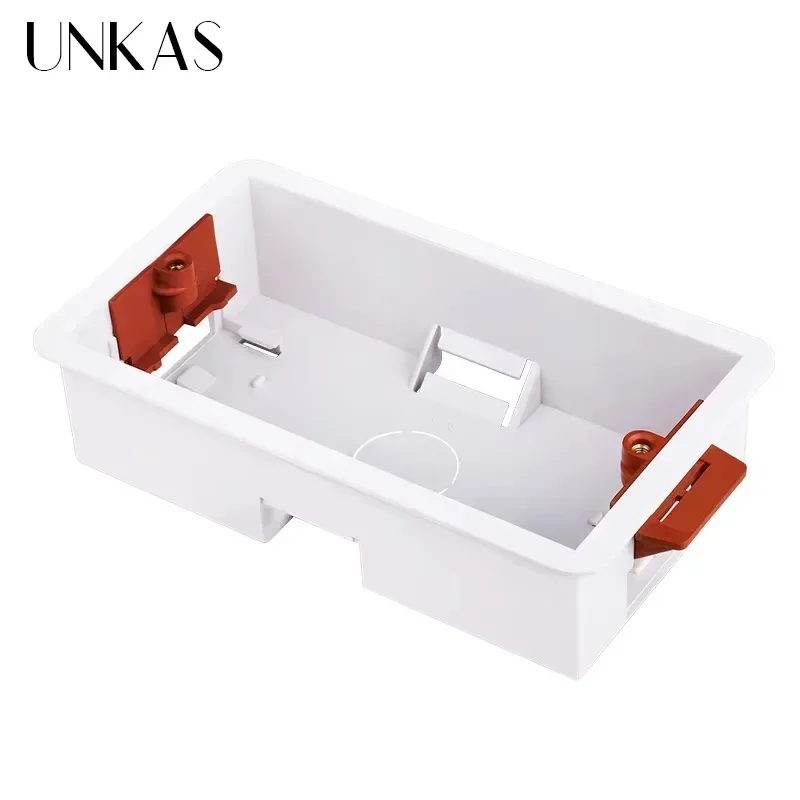 UNKAS 146 tipo caja de montaje de revestimiento seco para placas de yeso yeso paneles de yeso 48mm de profundidad interruptor de pared casete de enchufe de pared