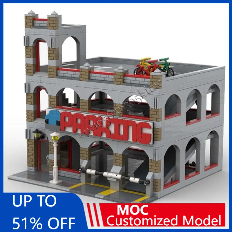 

1213 PCS MOC Creative City Street View Modular Small Car Parking Garage Model Architecture Building Block Kids Bricks Toys Gifts