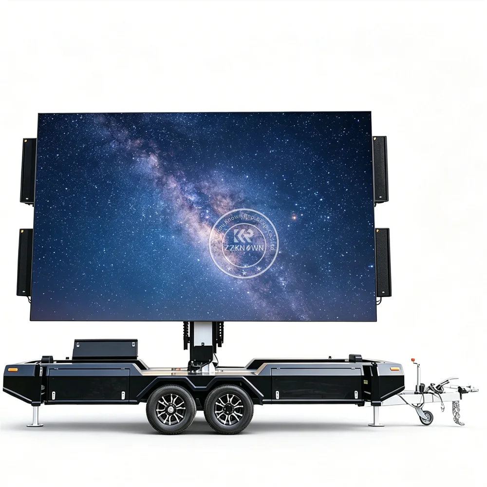 Smart Mobile LED Advertising Trailer Wireless Digital Billboard Screen Trailer For Modern Outdoor Marketing Use