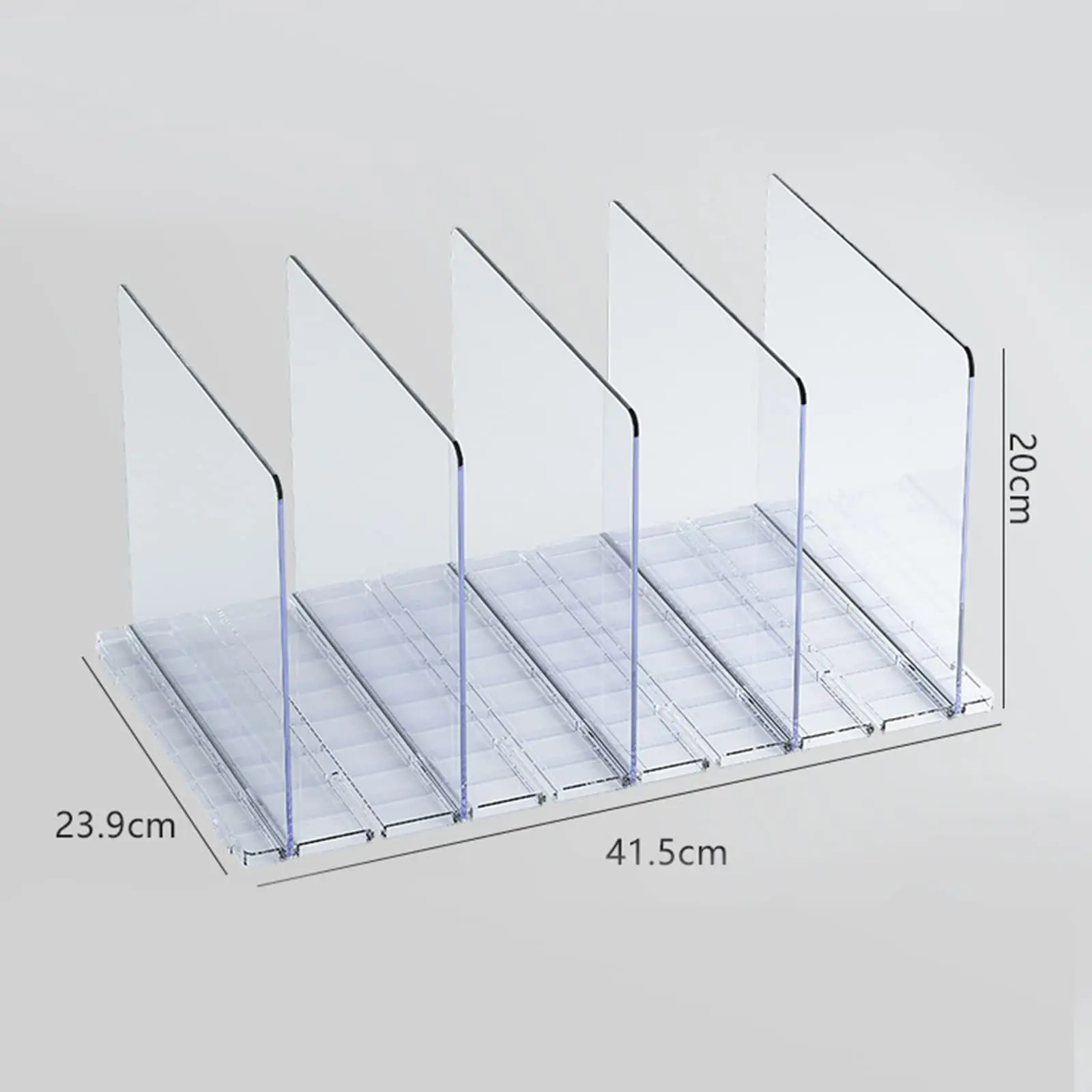 Transparent Handbag Purse Bag Divider Shelf with 5 Compartments Multi purpose Removable Closet Organizer Transparent 5 Rows