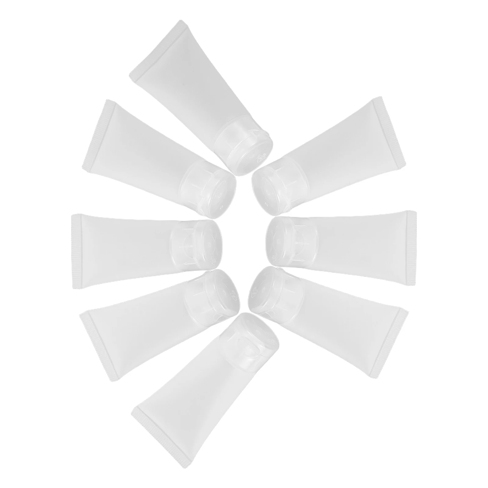 

8pcs Refillable Leak Proof Tubes Clear Skincare Shampoo Dispenser Travel Portable Empty Squeeze Plastic for Lotion
