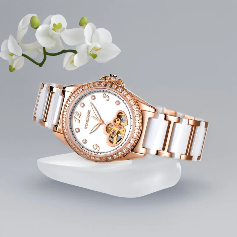 STARKING Female Mechanical Watch with Hollow Design