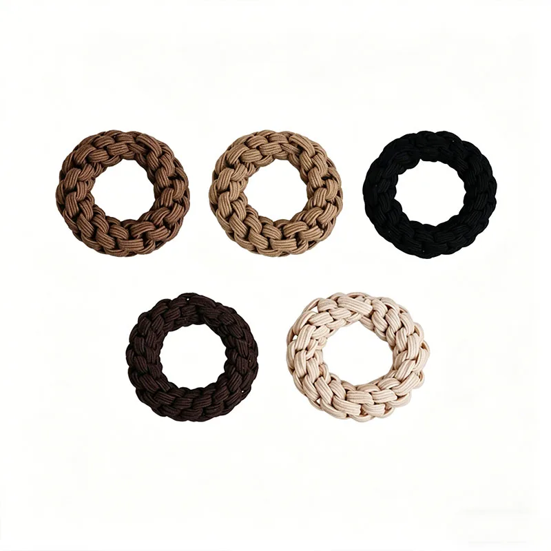 5 Stück/Set Hochwertige, dicke, elastische Haarbänder für Frauen und Mädchen, süße Haargummis, Scrunchies, Haarseile, Haar-Accessoires – Detail 5