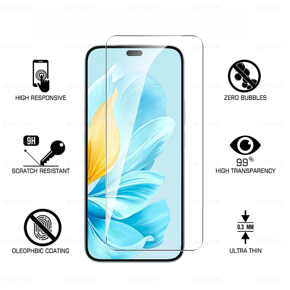 For Honor 200 Lite Glass 2Pcs Tempered Glass Honer 200Lite Honor200 Light Honor200Lite 5G 2024 6.7'' Screen Protector Cover Film