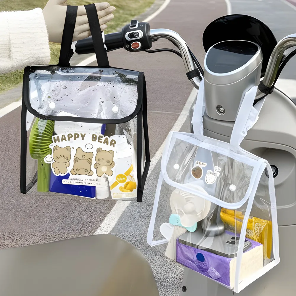 

Electric Vehicle Charger Waterproof Bag Large Capacity PVC Transparent E-Bike Handlebar Hanging Storage Bag Raincoat Organizer