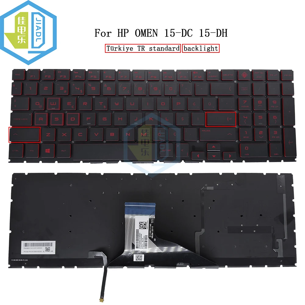 Notebook PC Backlit Turkey Turkish Keyboard/Teclado Backlight For HP Omen 15-DC 15T-DC 15-DH 15-DC1000 15-DC0030CA 15-DH1070WM