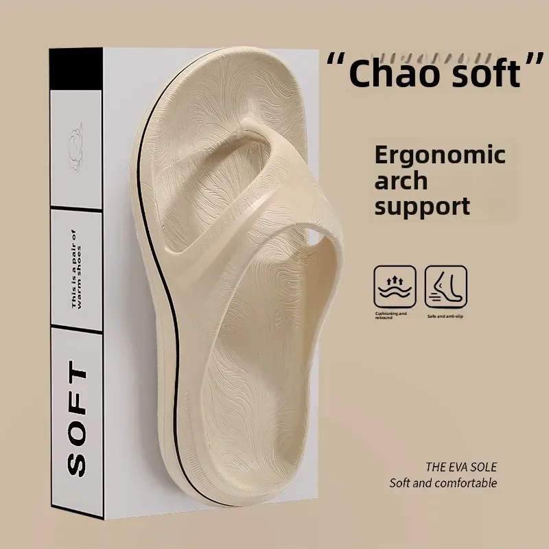 Summer Men Slippers Non Slip EVA Flip Flops Lightweight Home Sandals Soft High Quality Slides Fashion Outdoor Beach Bathroom - view 2