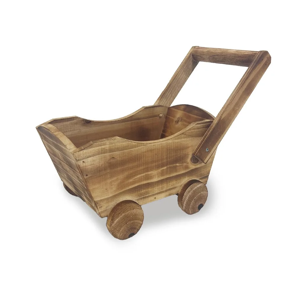 

Деревянный цветочный горшок-поезд в винтажном стиле, креативная дышащая ваза для растений, подарок