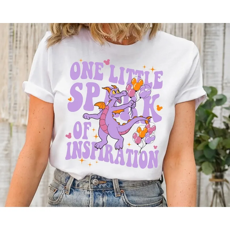قميص Disney Figment Est 1983 One Little Spark، قميص Figment Epcot، قميص شخصية لطيف قمصان عائلة ديزني لاند مملكة الحيوانات