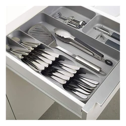 New Kitchen Drawer Organizer Tray Spoon Cutlery Separation Finishing Storage Box    closet organizer