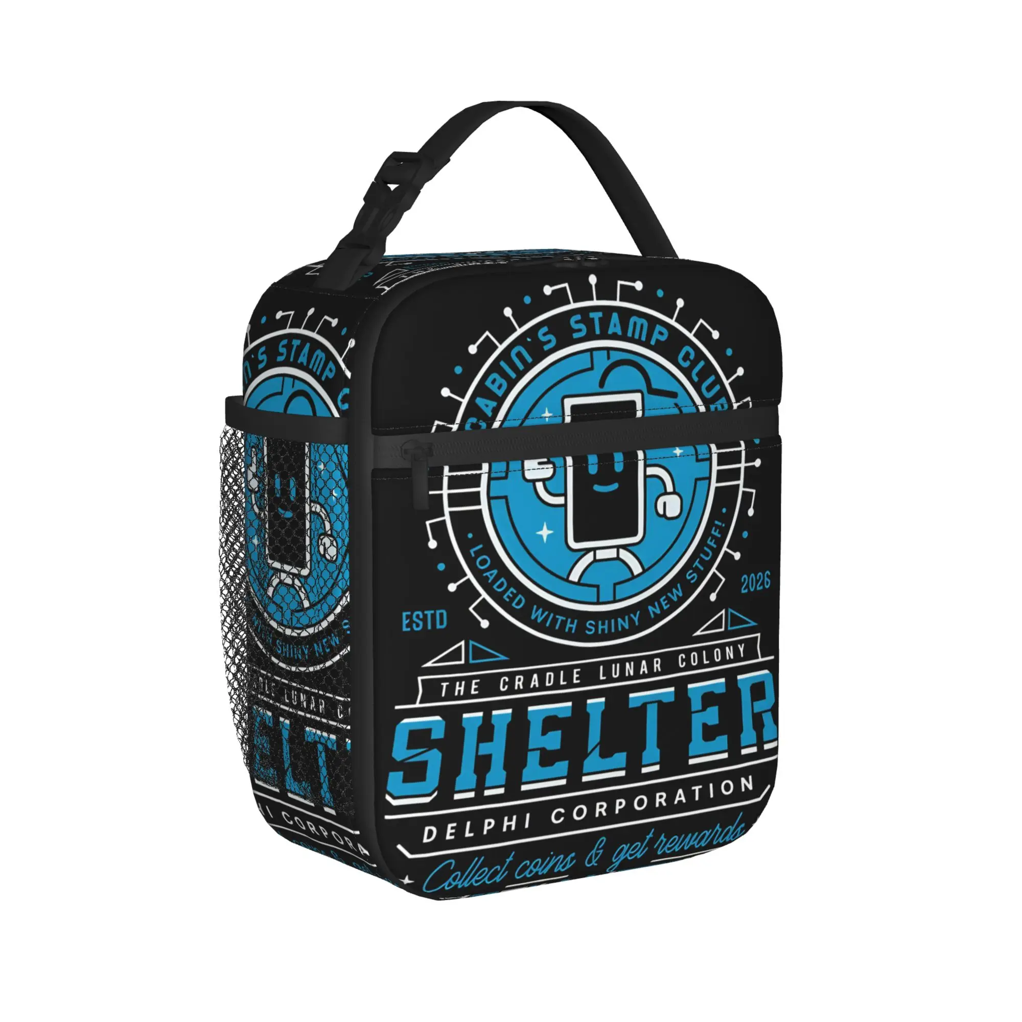 Cabin Coins Stamp Club Emblem Lunch Bag For Child  Graphic Lunch Box Casual Picnic Cooler Bag Portable Oxford Thermal Lunch Bags