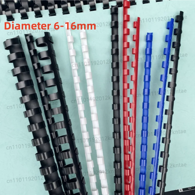 100PCS Binding Aprons Plastic 21 Hole 6-16mm Coil A4 Machine Consumable Loose-Leaf Spiral Coil Scrapbook Notebook Office Supply