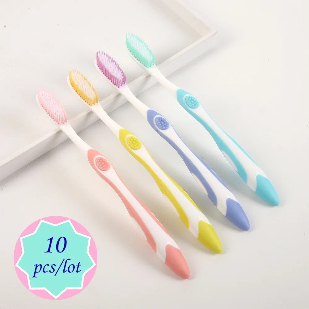 

Toothbrush 10pcs/lot High Density Fine Fiber Dental Oval Brush Head Adult Personal Health Care Teeth Whitening