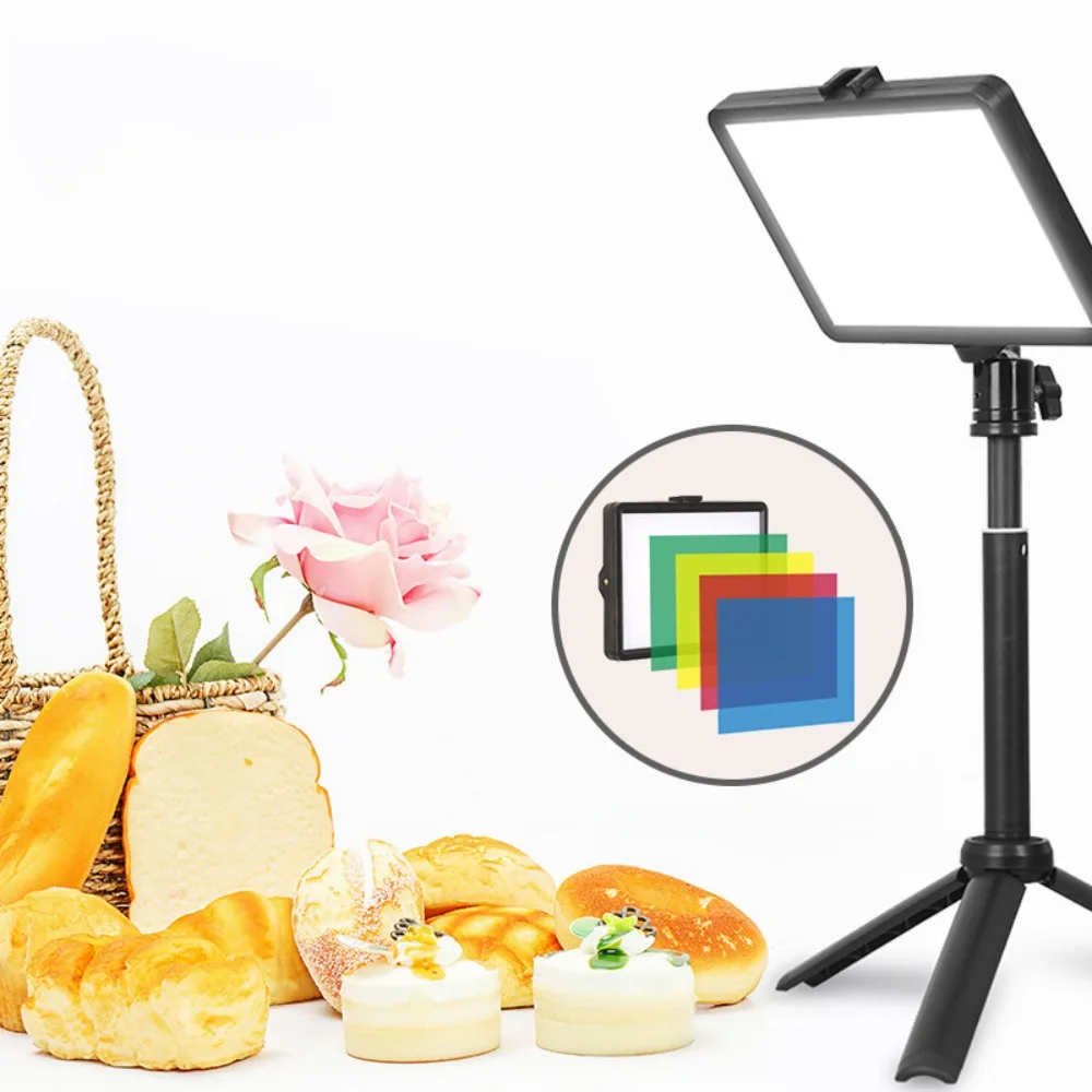 LED Flat Light Live Streaming Beauty Fill Light 6-inch LED Fill Light Video Photography Light Portable Square Light