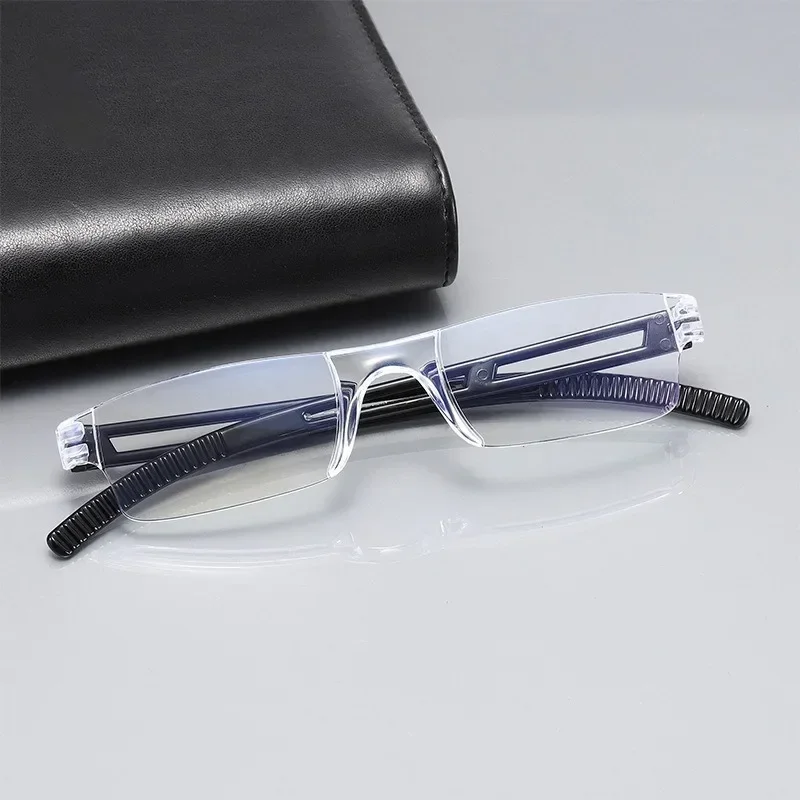 2023 New Anti-blue Light Fashion Frameless Reading Glasses Reading Glasses