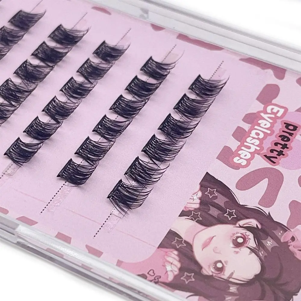 Clusters de cílios autoadesivos autoadesivos, sem necessidade de cola, prensa em cílios naturais finos, reutilizáveis, pré-colados