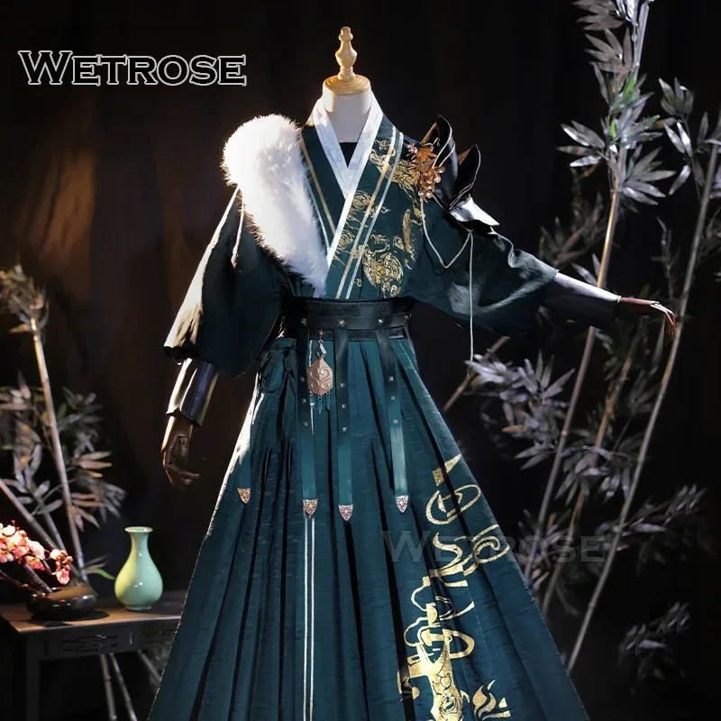 【Wetrose】Xiao Doujin Cosplay Costume Genshin Impact Fanart Flying-fish Traditional Chinese Python Robe Christmas Set Halloween