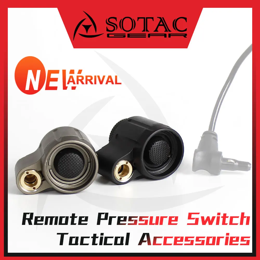 SOTAC-GEAR Tactical Hot Button Dual Function Remote Pressure Switch For M300 M600 M622V M323V Series Flashlight Tail Cover