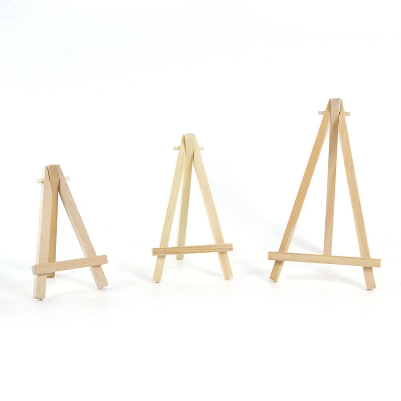 5Pcs Mini Wood Artist Tripod Painting Easel For Photo Painting Postcard  Wedding Table Name Card Stand Frame Desk Decoration