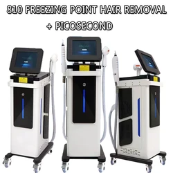 810 Freezing Point Hair Removal + Picosecond, Freckle Removal, Whitening, Eyebrow Washing, Tattoo Removal, All In One