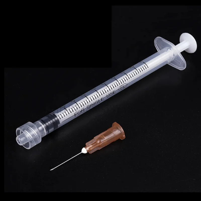 

Иглы для инъекций и татуировок Luer 1 мл, 2.5 мм, 34G4MM, 32G4MM, 30G4MM, с острым концом