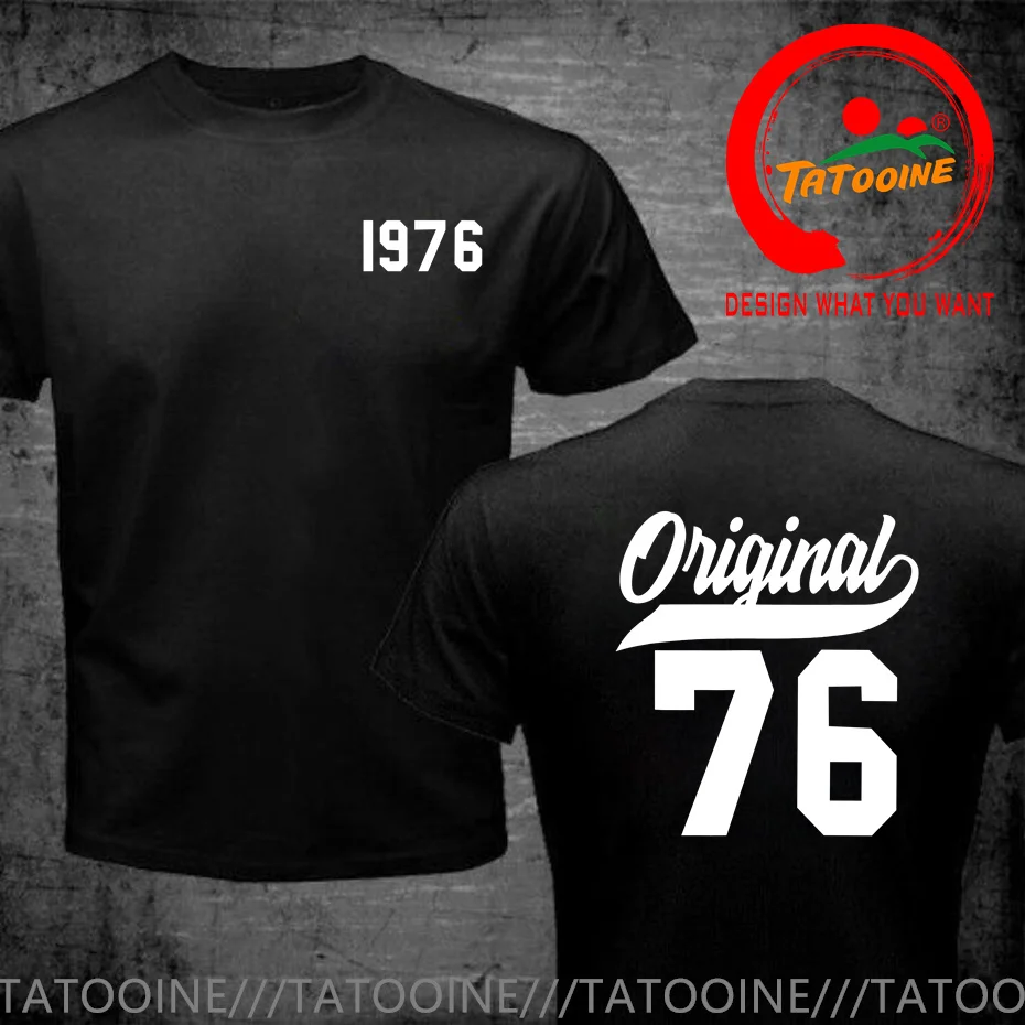 50th Anniversary Original 1976 T Shirt Men Hip Hop Streetwear tshirt Father Birthday Gift Vintage Born In 1976 T-shirt T-Shirt