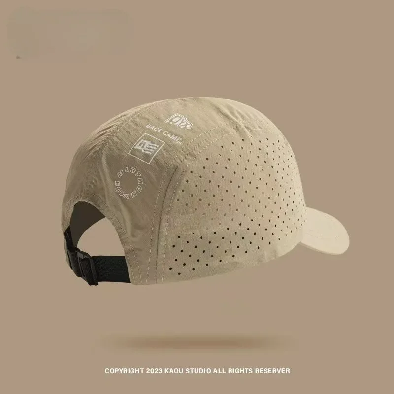 Schnell trocknende Mesh-Baseballkappe mit kurzer Krempe – atmungsaktiver, leichter Sonnenschutz mit UV-Schutz, für Männer, Frauen, Paare, Outdoor-Wandern – Detail 3