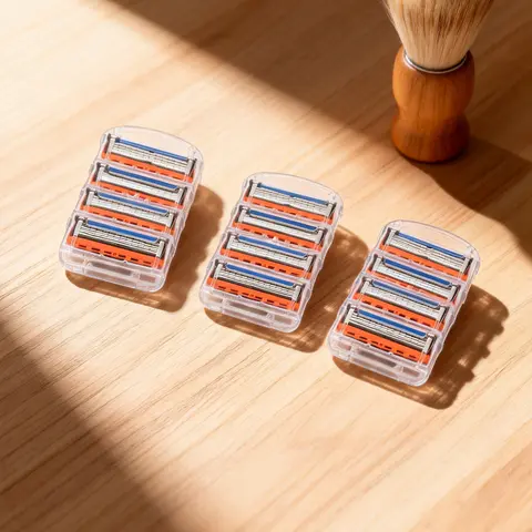 Manual Razor For Men 5 Layers Blades  4-48 Replacements Blades Men Shaving Stainless Steel Blades Suit For Fusion5