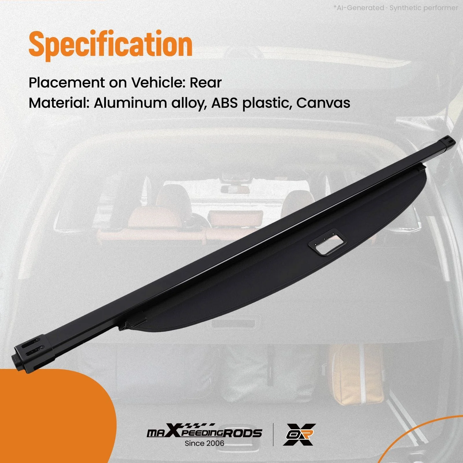 Trunk Security Shade for Chevrolet Suburban GMC Yukon XL 21-2026 Cargo Cover