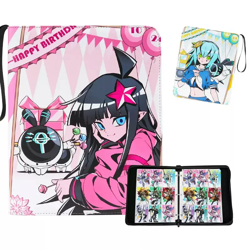 New Nine-Panel Rugged World Large-Capacity Zippered Card Holder with Four-Panel Live Folio Collection Case