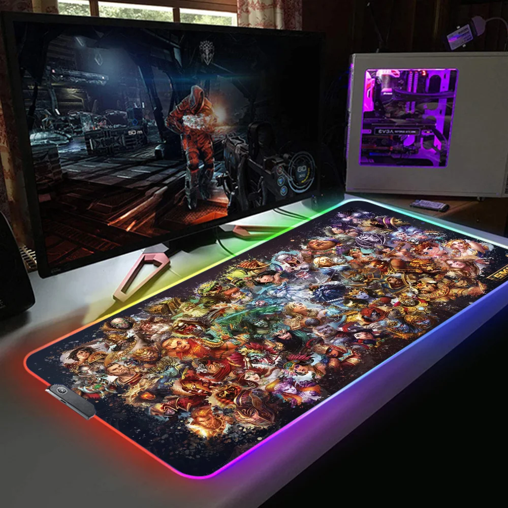 

RGB Smite Mousepad Company Gaming Computer Mat Cute Mouse Pad Xl Backlit Mat Keyboard Gaming Setup Accessories Mausepad Gamer