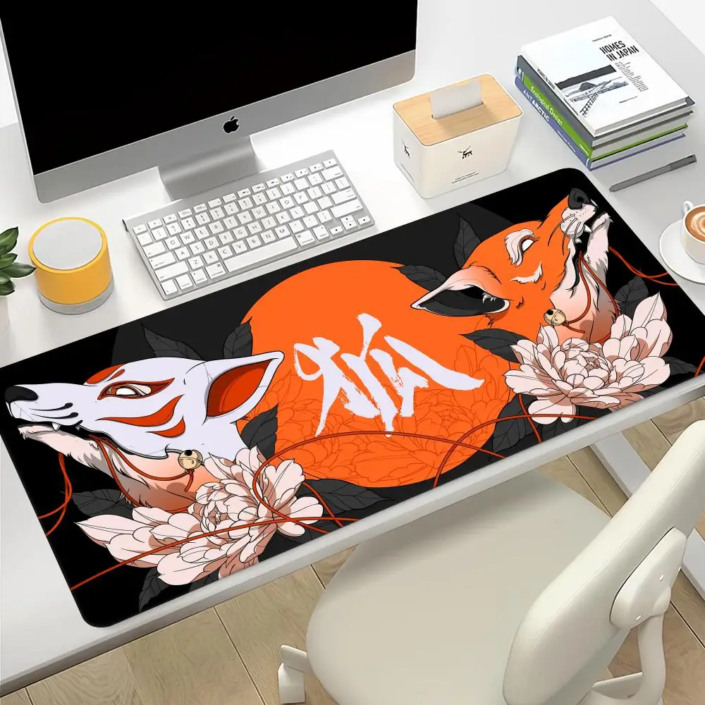 Mouse Pad Nine-tailed Fox Table Mat Mousepad Computer Pad Table Mat 100x50cm Big Desktop Mat Large Gamer Mouse Pads Keyboard Mat