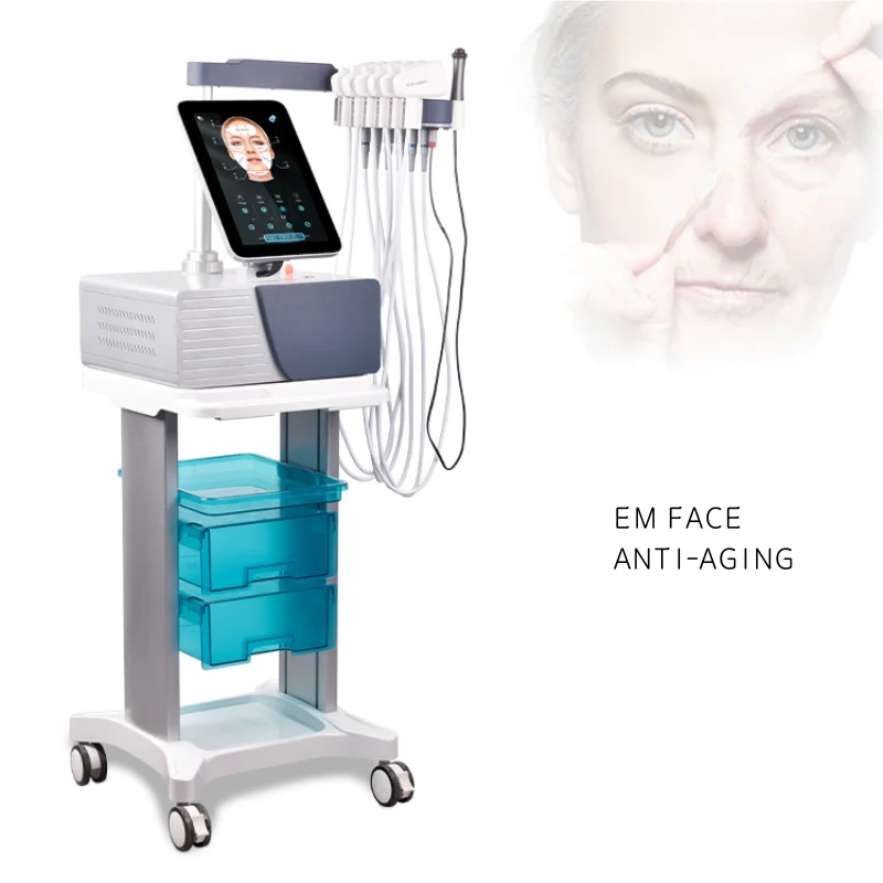 Draagbare EMS RF Facial Lifting Rimpelverwijdering Gezichtscontouren Dubbele kinverwijdering Anti-aging machine voor het verwijderen van oogzakken