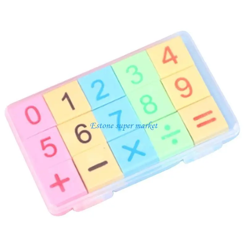 مجموعة محايات ألغاز محمولة متعددة الأغراض 090B، مجموعة رموز رياضية جذابة، مستلزمات مدرسية للعب التعليمي والاستخدام اليومي