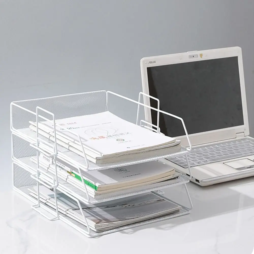 

Fashion Desktop Organizer Stackable File Rack Papers Rack File Organizer A4 File Storage Tray INS Style Minimalism Documents