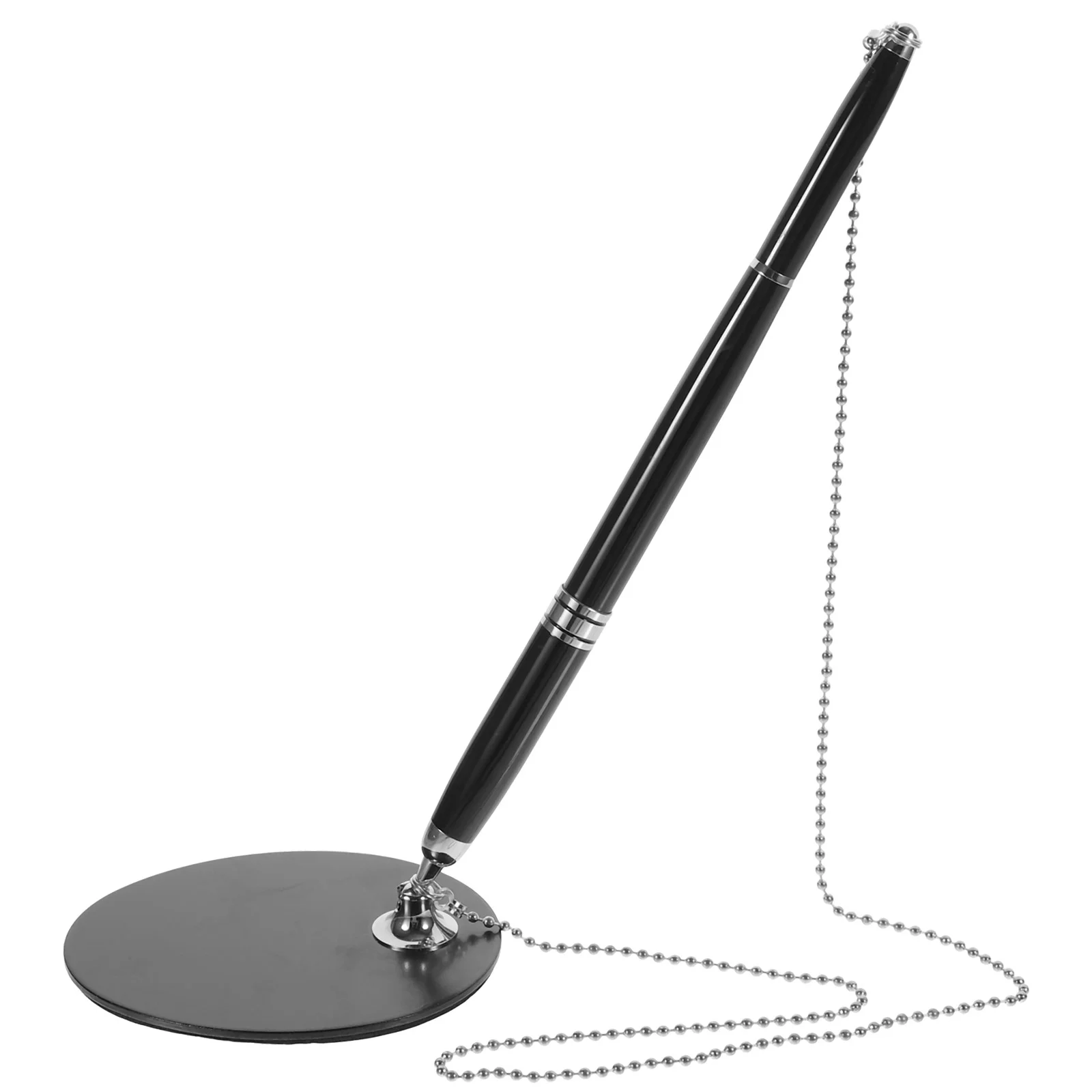 Fine Signing Pen Ballpoint Pencil Holder for Desk Stainless Steel Pens Standing Design